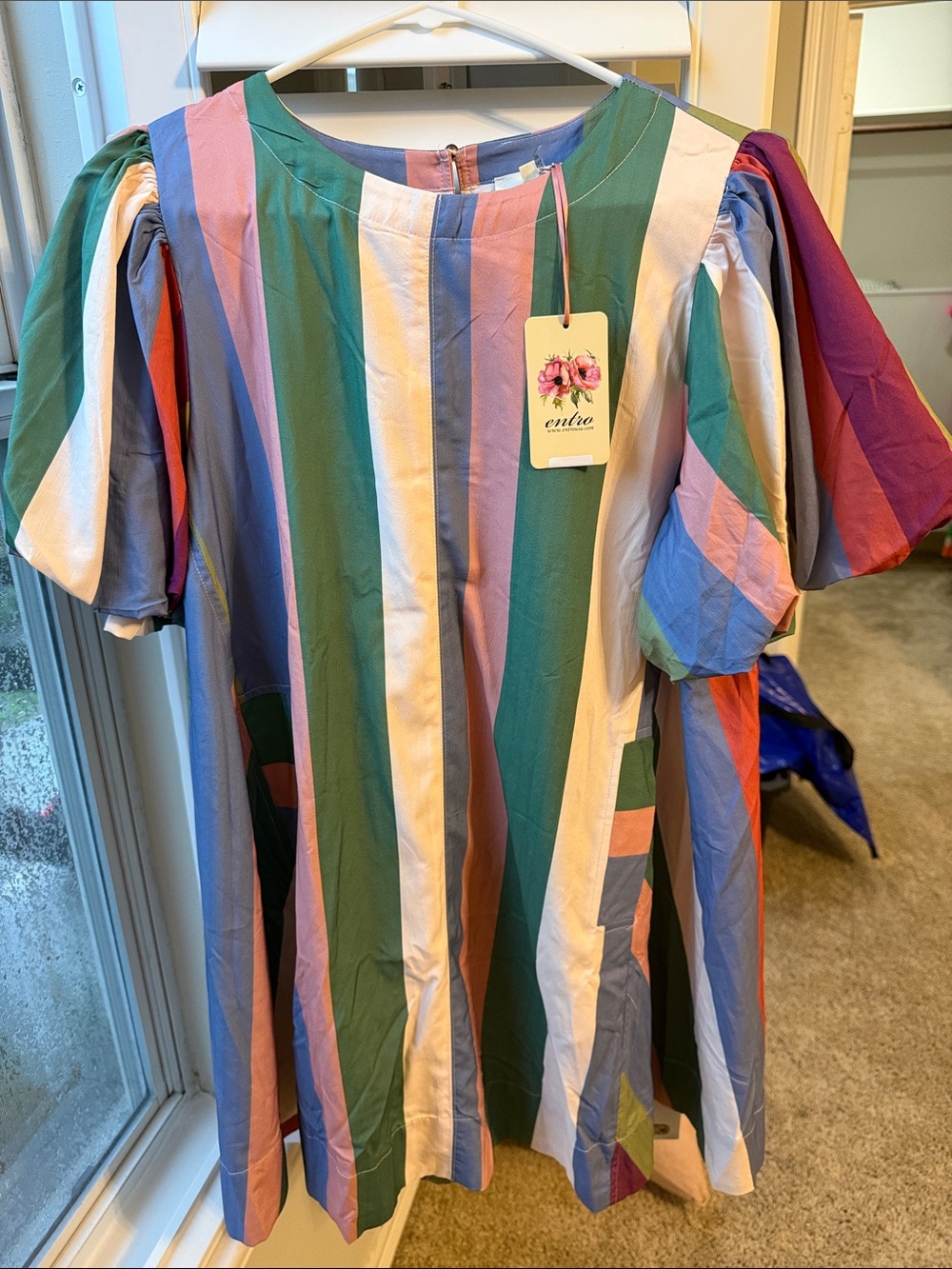 Entro vintage line dress in Denim plum size large